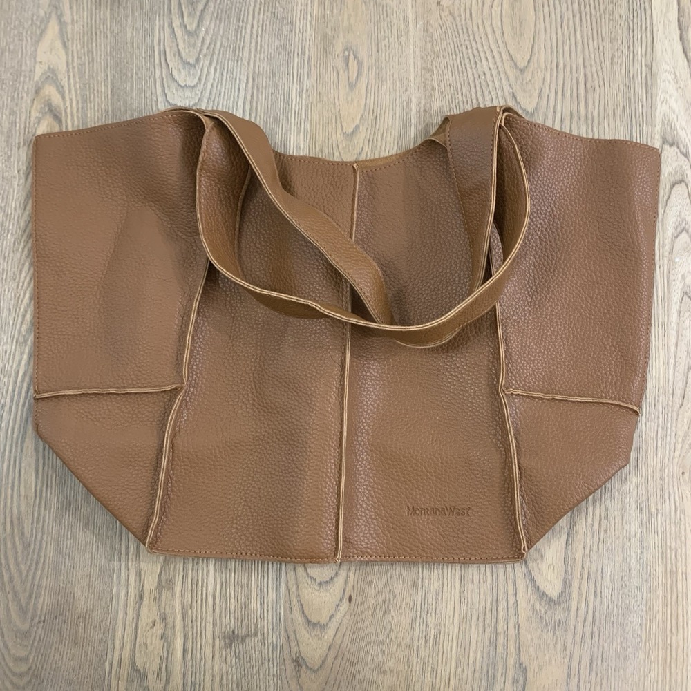 Montana West Brown Pebbled Hobo Shoulder Bag Logo Womens Purse Strap